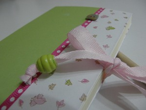 Petit Carnet Rose-Vert 15x10